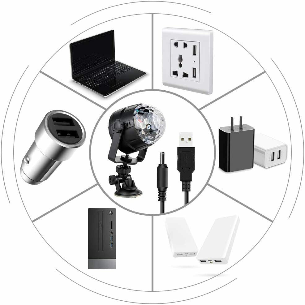 PROIETTORE LAMPADA LED RGB EFFETTI DISCO 5W CON TELECOMANDO ACCENSIONE A SUONO
