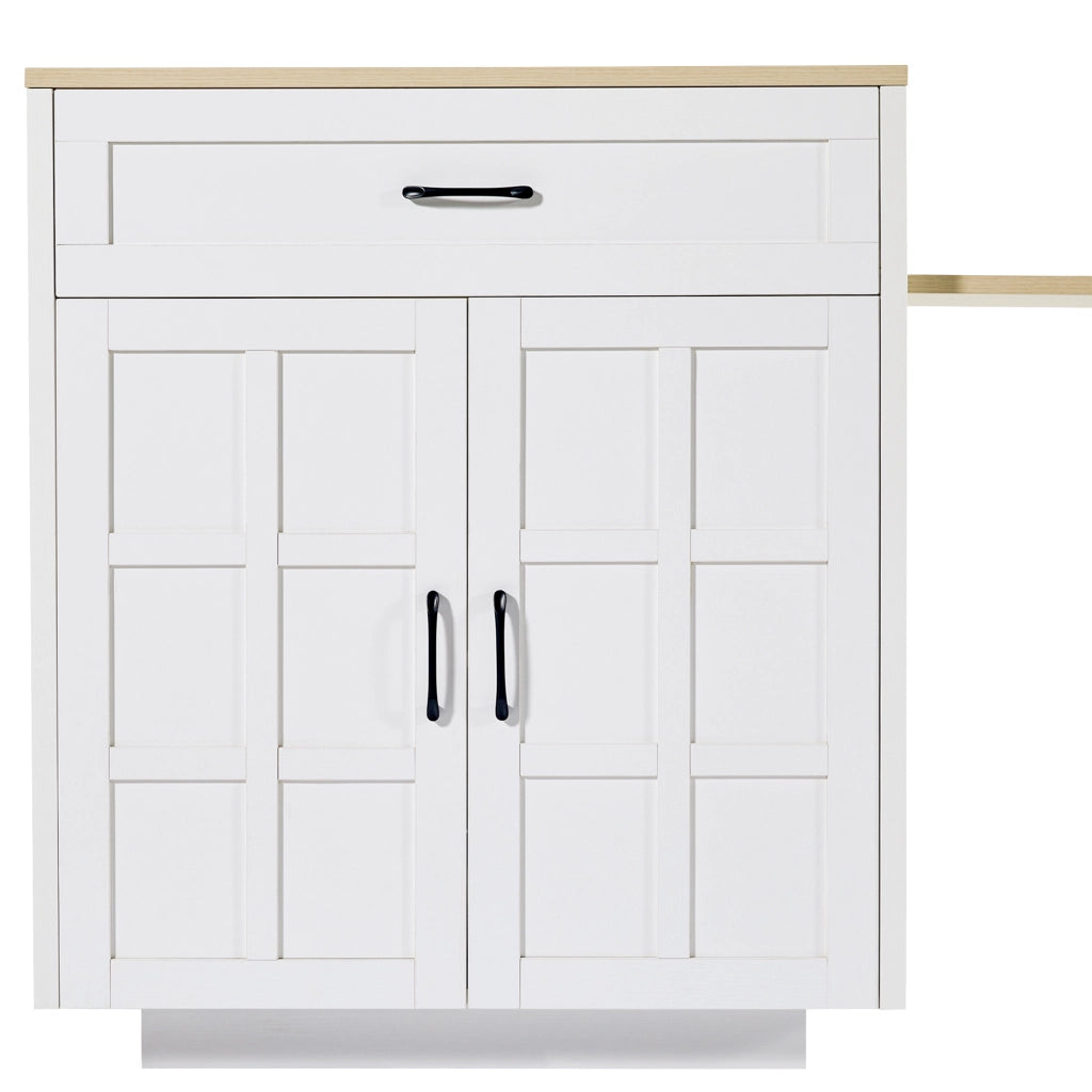 Tavolo da Bar Allungabile con Cassetti e Vani ¨C MINIMAL ¨C Bianco, 133-202x70x93.5cm, 2-6 Persone