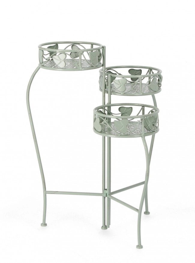 Set 2 Porta Fiori Metallo Verde Stile Rustico da Interno - GIANNA