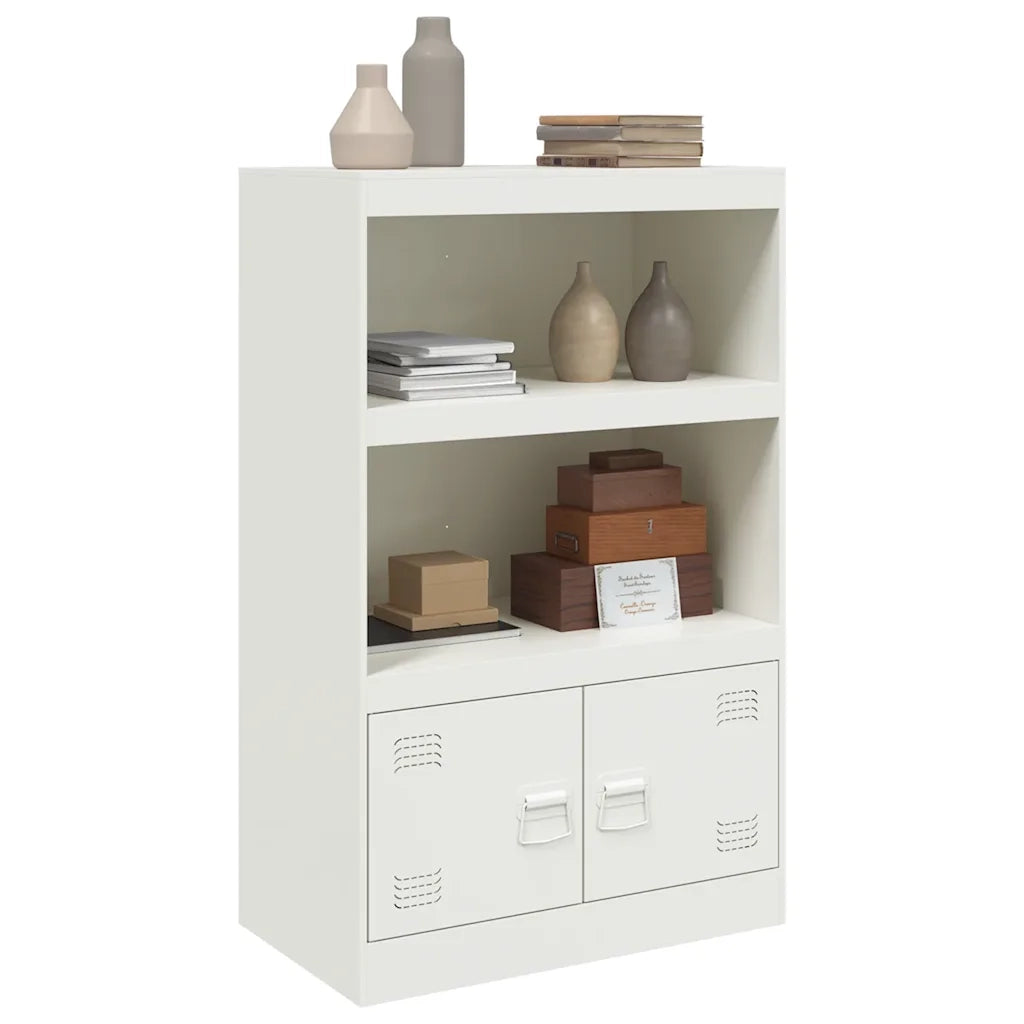 Credenza-Buffet-Armadio da cucina Bianca 67x39x107 cm in Acciaio 399201