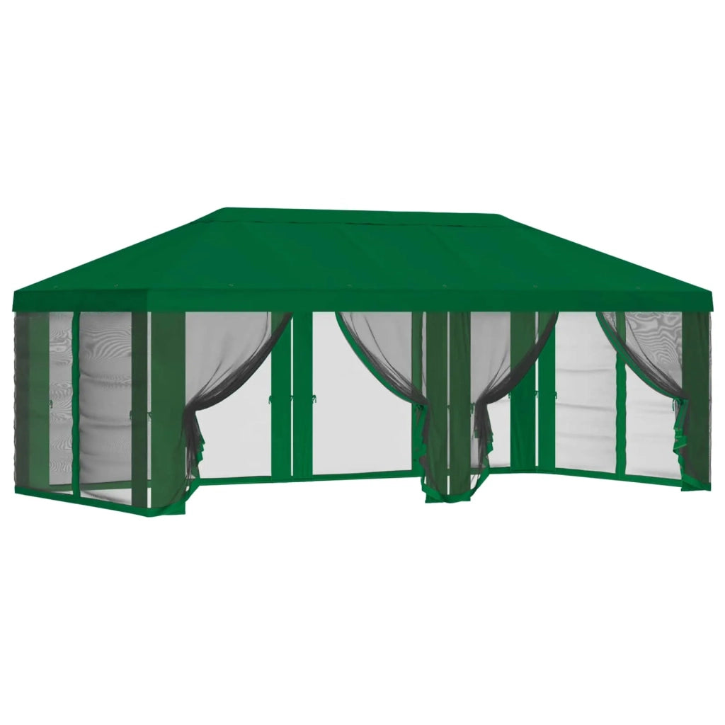 Copertura Gazebo con Pareti Laterali Verde 600,5 x 300,5 cm 900439