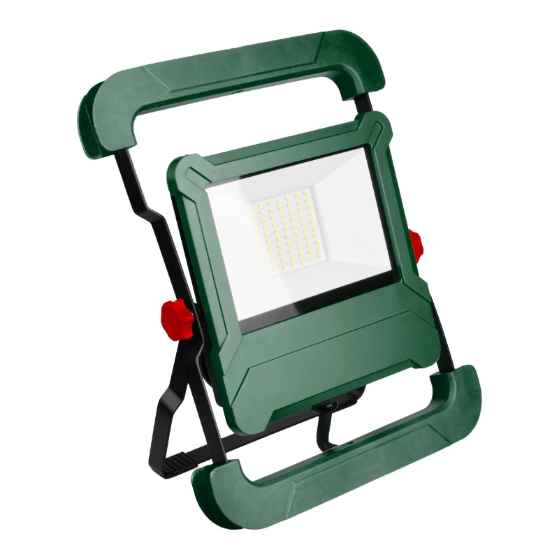 Faro LED 50W con presa 230V verde orientabile IP54