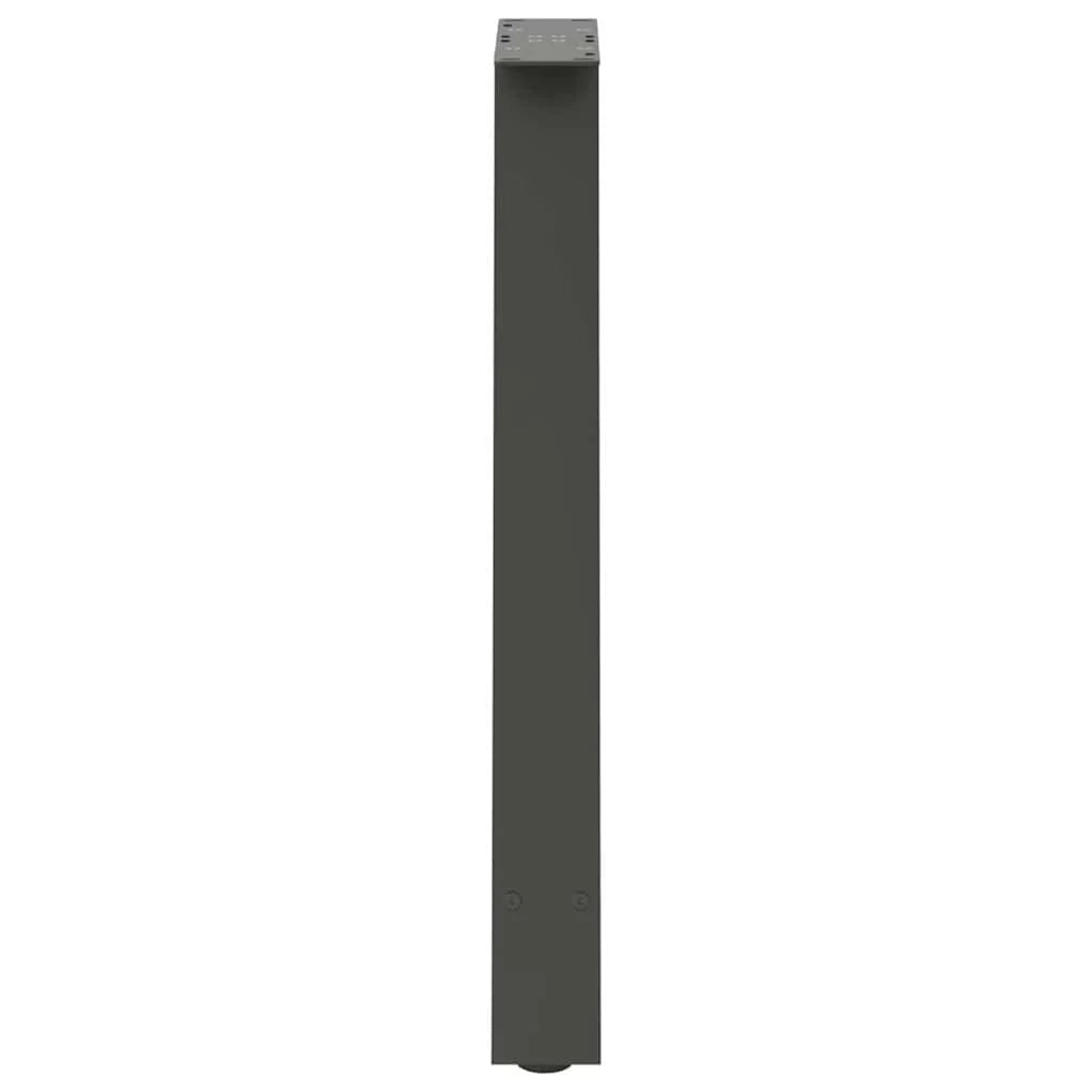 Set di 2 gambe per tavolo da pranzo a forma di A 50 x 72-73 cm con piedini regolabili design moderno in acciaio antracite 02_0057124