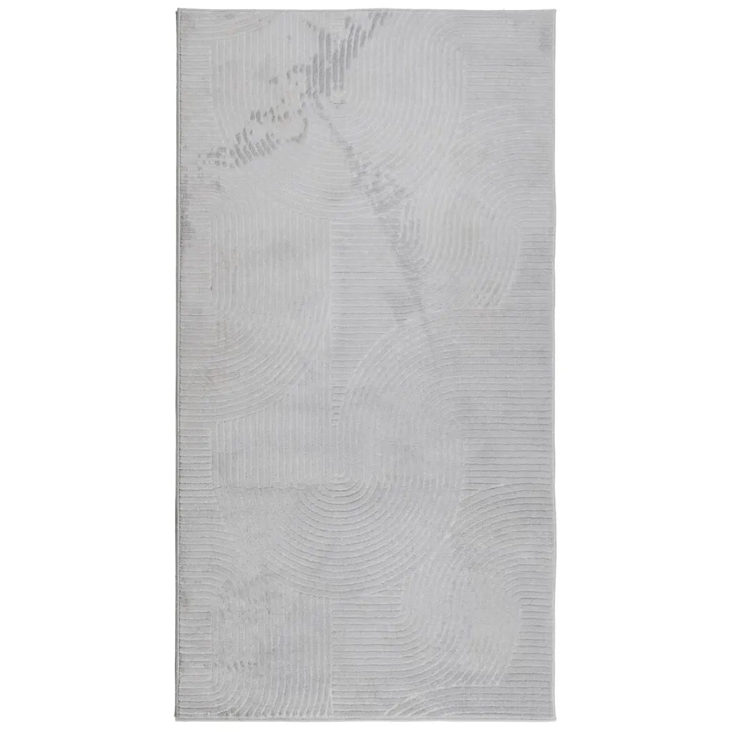 Tappeto del soggiorno | Tappeto IZA a Pelo Corto Aspetto Scandinavo Grigio 80x150 cm