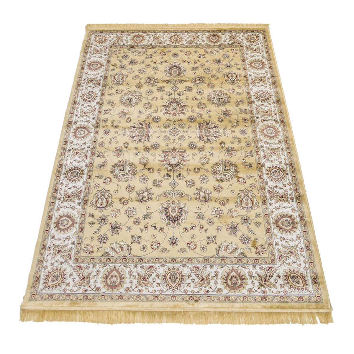 Tappeto RUBINE 492 Ziegler ORO design tradizionale classico stile persiano orientale cm.140x190. Tappeto salotto, soggiorno, camera da letto, ingresso, corridoio.