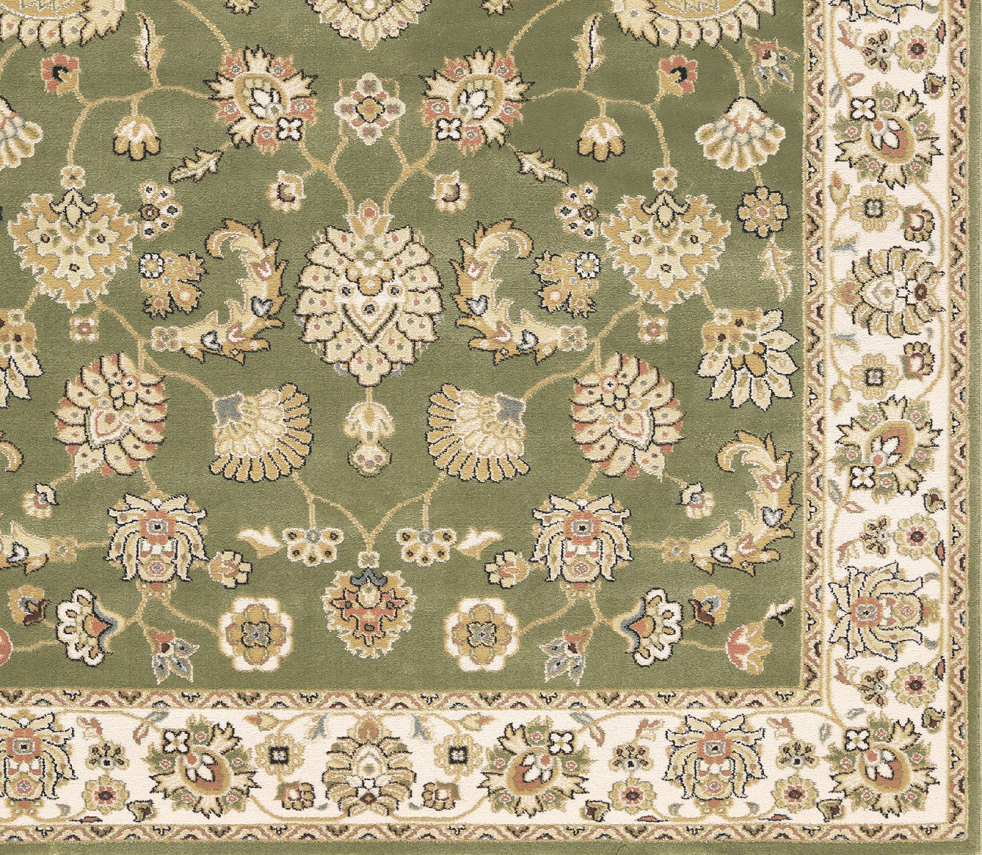 Tappeto BABIL disegno classico orientale colore verde e crema cm.280x380