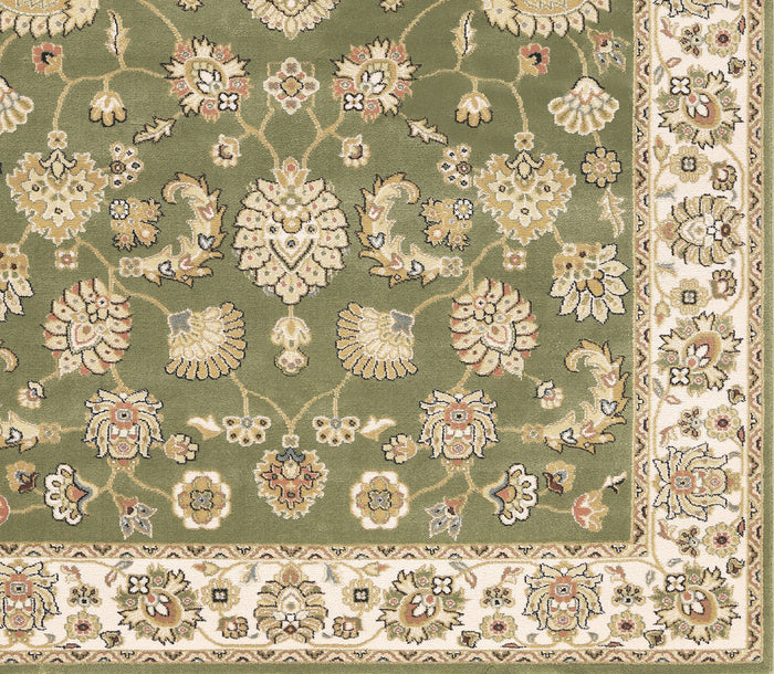 Tappeto BABIL disegno classico orientale colore verde e crema cm.240x340