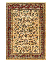 Tappeto KAZAKH 2155 oro e rosso cm.70x240 stile orientale persiano alta qualità con effetto lucente