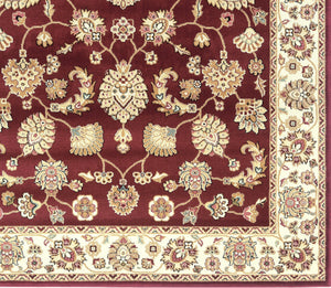 Parure di tappeti BABIL disegno classico orientale colore rosso e crema tris scendiletto (1pz cm.80x150 + 2pz cm.60x110)