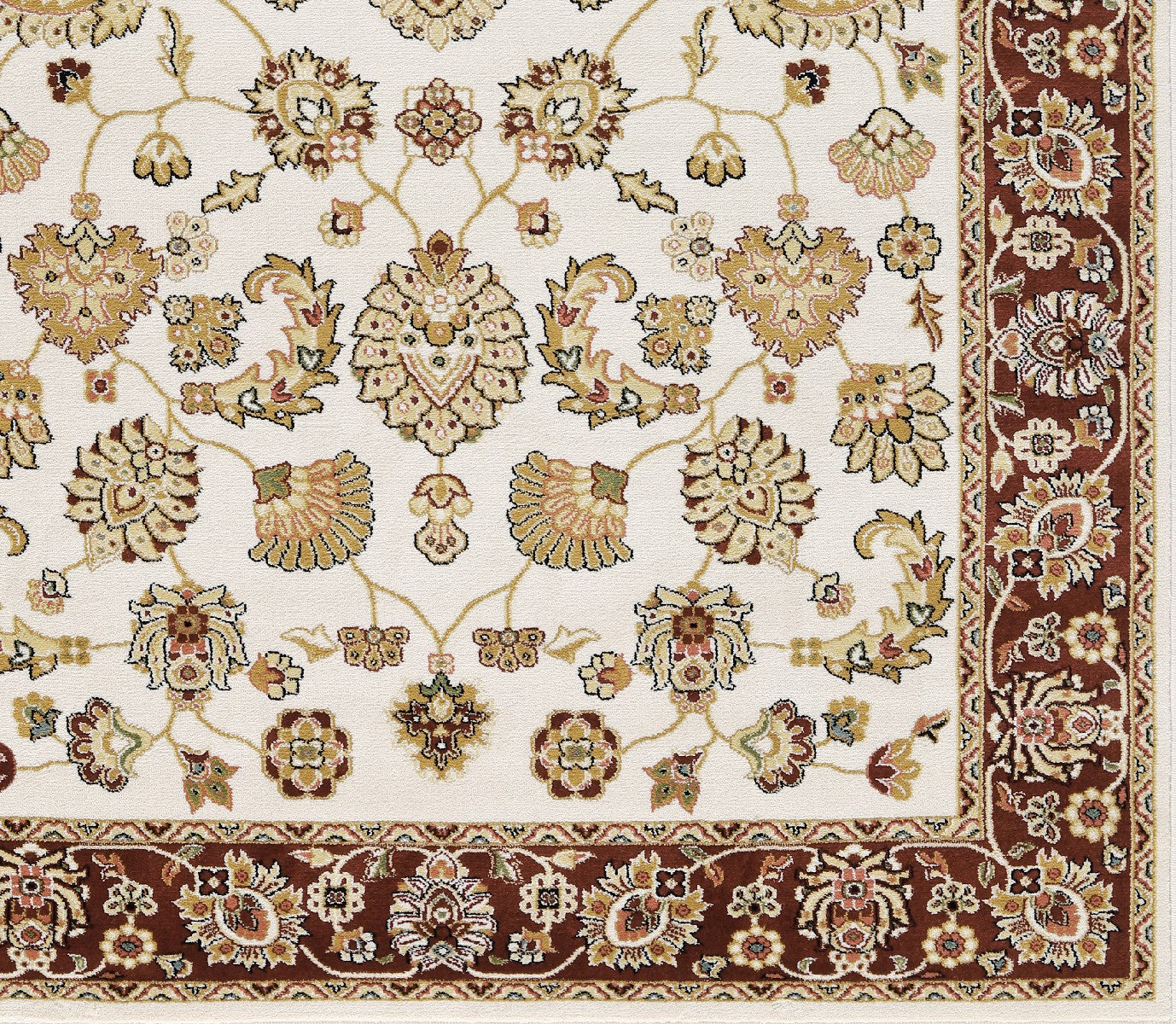 Parure di tappeti BABIL disegno classico orientale colore crema e rosso tris scendiletto (1pz cm.80x150 + 2pz cm.60x110)