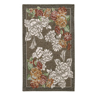 Tappeto floreale BLOOM FANGO disegno moderno con fiori, multiuso lavabile antiscivolo cm.140x200