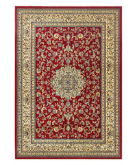 Tappeto KAZAKH 2154 rosso e beige cm.240x340 stile orientale persiano alta qualità con effetto lucente
