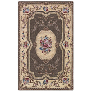 Tappeto AUBUSSON FANGO in ciniglia multiuso lavabile antiscivolo cm.115x175