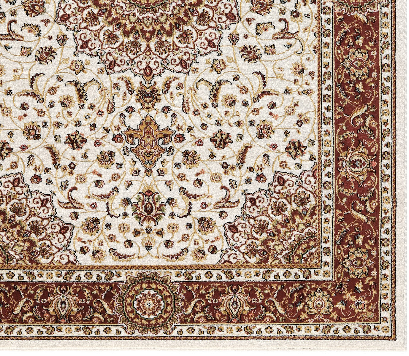 Tappeto BABIL disegno classico orientale colore crema e rosso cm.240x340