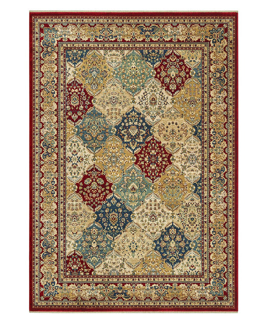 Tappeto KAZAKH 2192 multicolore cm.160x240 stile orientale persiano alta qualità con effetto lucente