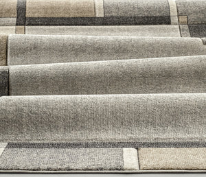 Tappeto FUNNY F8541 grigio beige disegno cornice moderna geometrica cm.200x290