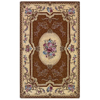 Tappeto AUBUSSON MARRONE in ciniglia multiuso lavabile antiscivolo cm.85x150