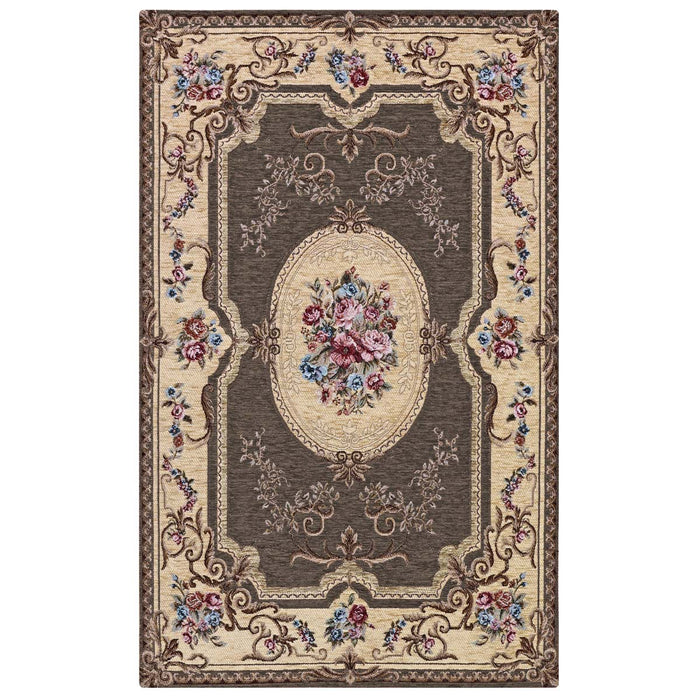 Tappeto AUBUSSON FANGO in ciniglia multiuso lavabile antiscivolo cm.65x300 passatoia