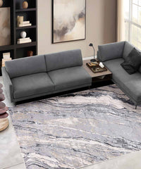 Tappeto NEVADA 9224 grigio design moderno effetto marmo cm.200x290