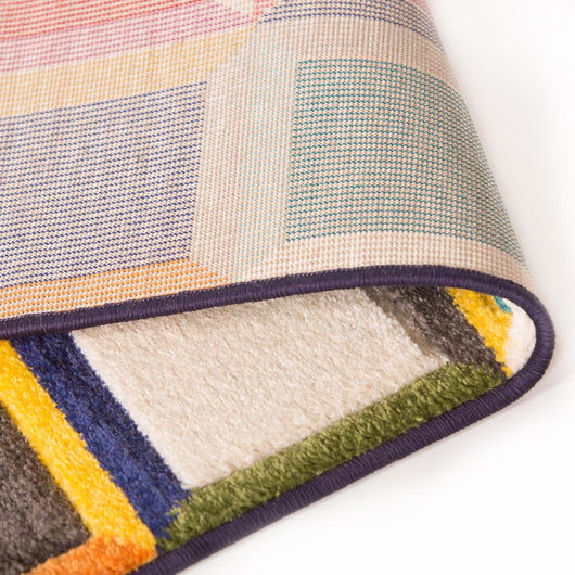 Tappeto moderno BOUTIQUE 952 cm.60x230 passsatoia disegno geometrico multicolore effetto 3D