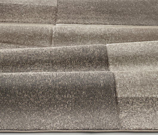 Parure di tappeti FUNNY 87071 beige pelo morbido motivo geometrico a quadri tris scendiletto (1pz cm.80x150 + 2pz cm.60x120)