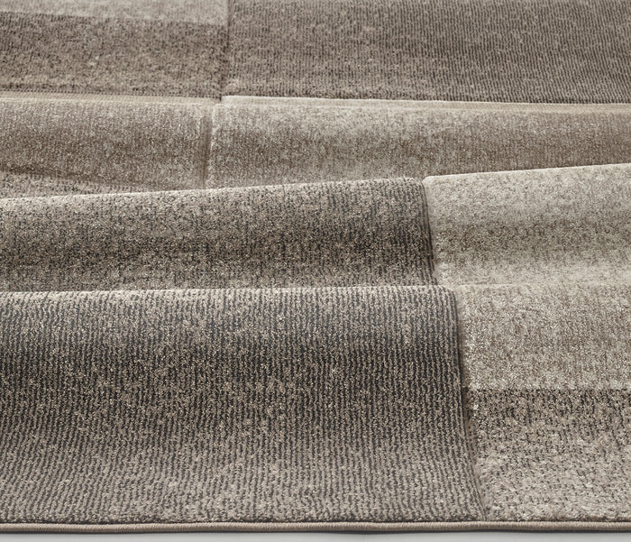 Tappeto FUNNY 87071 beige pelo morbido motivo geometrico a quadri cm.160x230