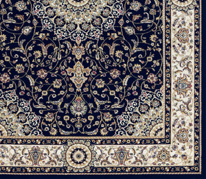 Tappeto BABIL disegno classico orientale colore blu e crema cm.140x200