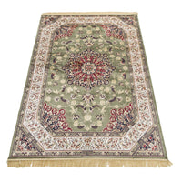 Tappeto RUBINE 317 Keshan VERDE motivo persiano orientale stile classico tradizionale cm.250x350. Tappeto salotto, soggiorno, camera da letto, ingresso, corridoio.