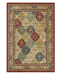 Tappeto KAZAKH 2192 multicolore cm.140x200 stile orientale persiano alta qualità con effetto lucente