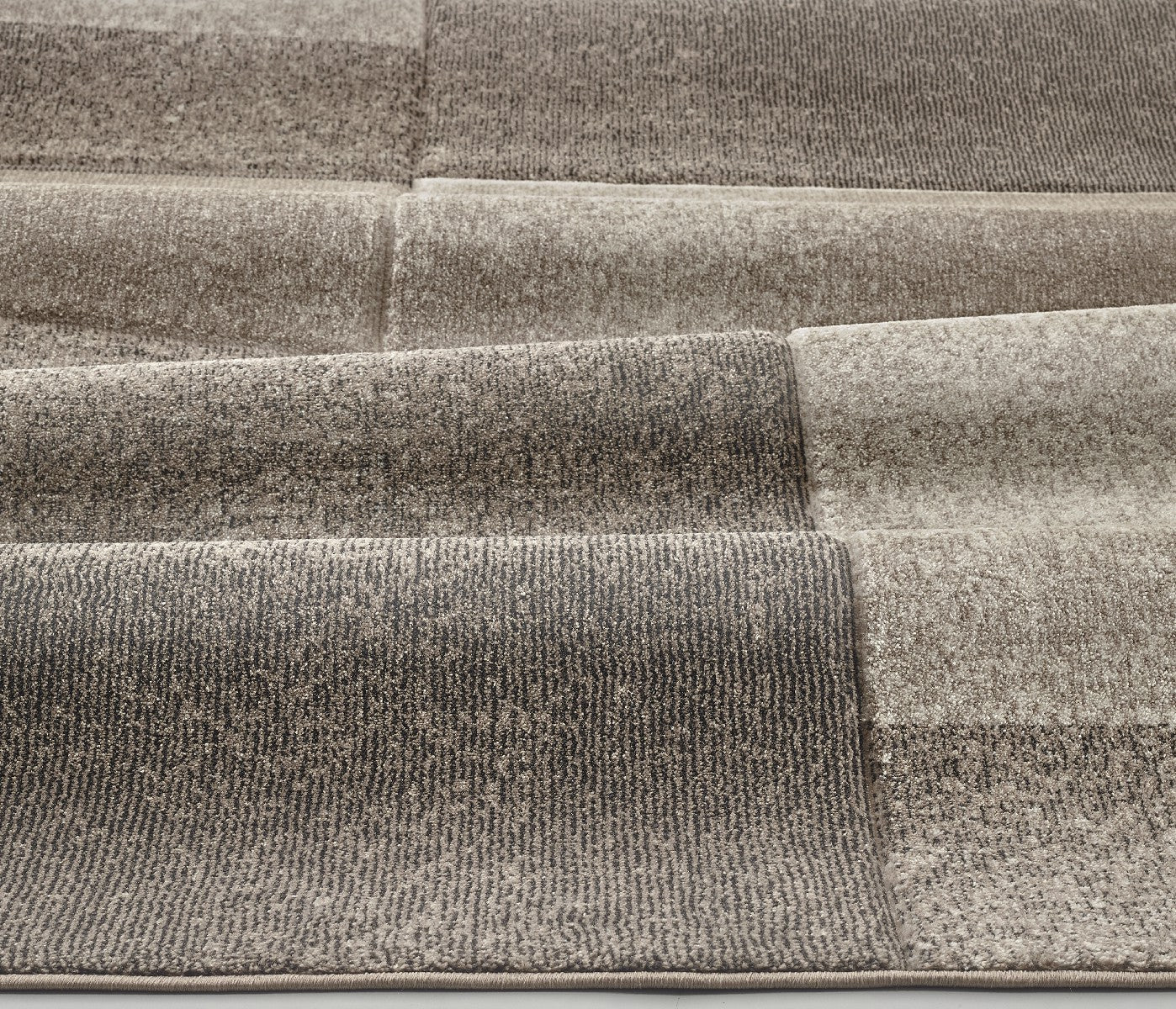 Tappeto FUNNY 87071 beige pelo morbido motivo geometrico a quadri cm.200x290