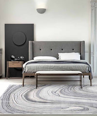 Tappeto NEVADA 9223 grigio disegno moderno a onde effetto marmo cm.240x340