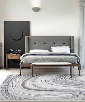 Tappeto NEVADA 9223 grigio disegno moderno a onde effetto marmo cm.240x340