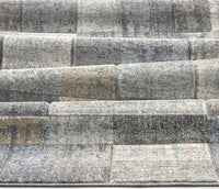 Tappeto FUNNY H8211 grigio blu per arredo stile moderno a quadri cm.200x290