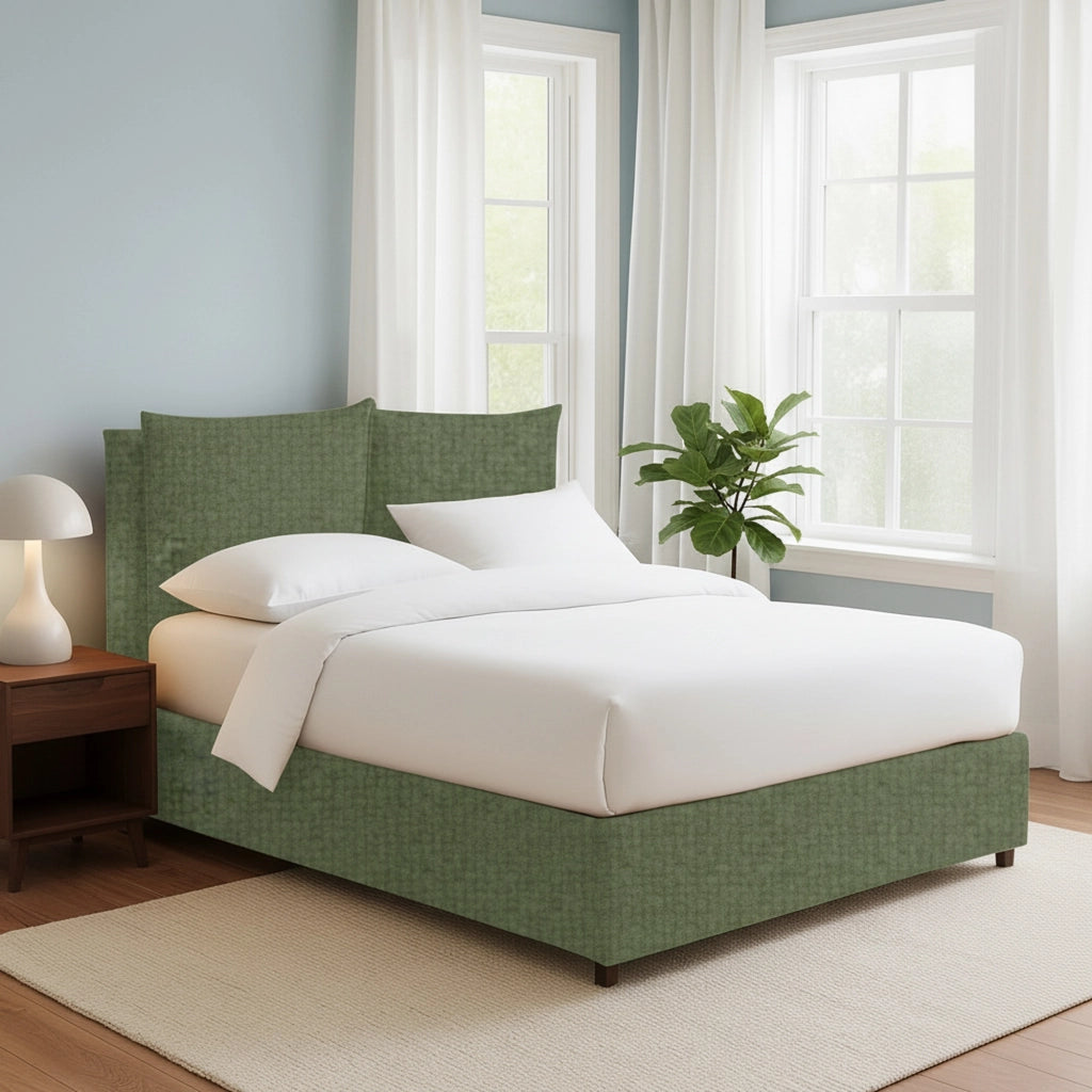 Penrith, Letto Singolo Sfoderabile Made in Italy, Verde