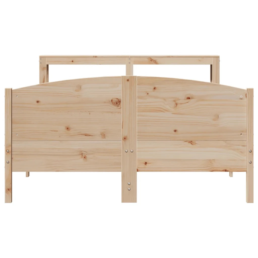 Letto senza Materasso 150x200 cm in Legno Massello di Pino