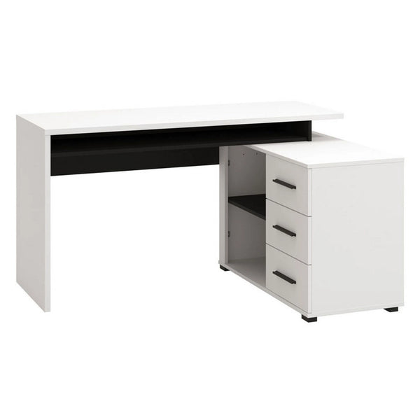 Sapri, Scrivania Angolare, 137.5x101.5x75h cm Bianco Opaco
