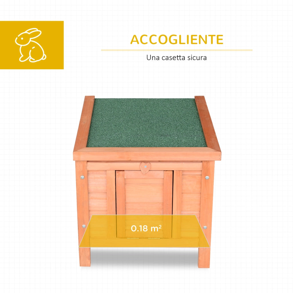 Gabbia per Conigli in Legno da Esterno ¨C zephmum ¨C Rosso Arancione 42x51x43cm