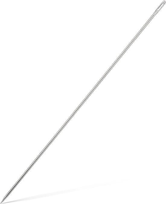 Naainaalden 30 cm - Meubelnaald Professionale - Oog Grosso - Facile da Inserire - Per Pelle/Bordatura - Acciaio, 16 g - Meubelnagel