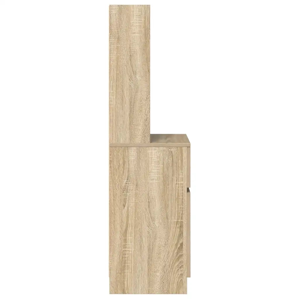 Comodino Rovere Sonoma 39x35x125 cm in Legno Multistrato 861312