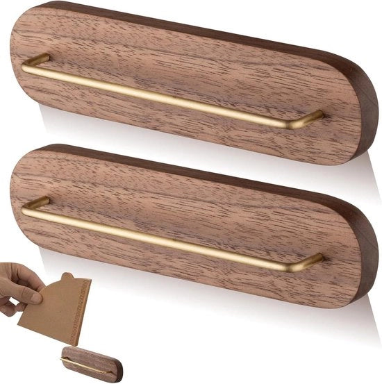 Supporto per filtro caffè per installazione a parete - set di 2 - supporto per filtro in legno per barista/casa supporto per filtro caffè