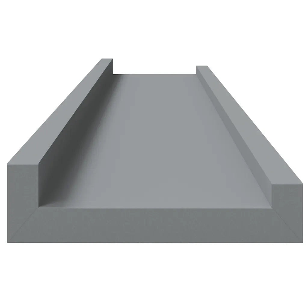 2 pz Mensole | Ripiano | Scaffale Loggia per Foto Grigie 80x9x3 cm in MDF