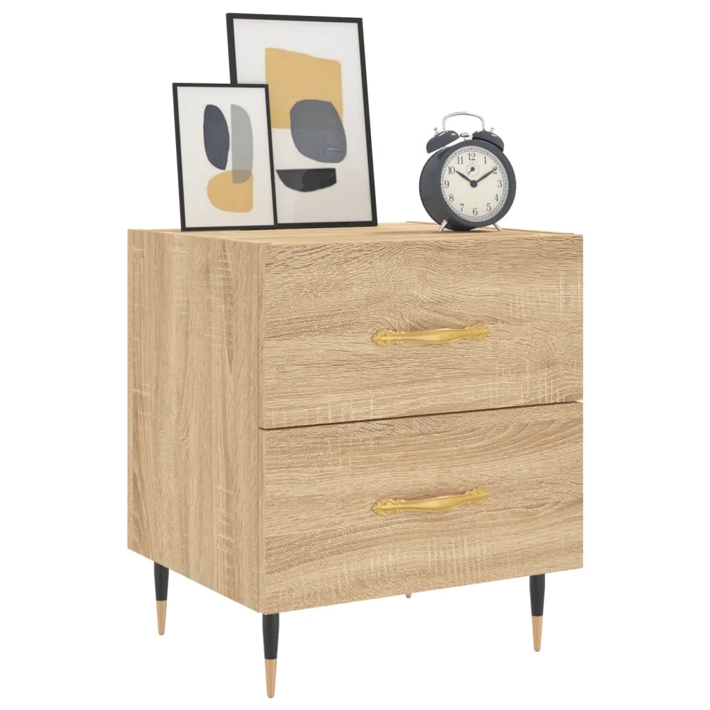 vidaXL Comodino Rovere Sonoma 40x35x47,5 cm in Legno Multistrato