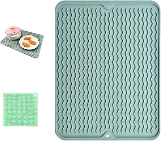 Mat di Silicone per Vaschetta - Mat di Vaschetta Opportuno con Presa - Spazzola per Vaschetta in Silicone - Utilizzo per Casa Cucina Ristorante Albergo - Verde 

Nota: "Vaatwasmachineborstel" è stato rimosso poiché contiene il nome di un marchio.