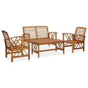 Set Divani da Giardino 4 pz in Legno Massello di Acacia 3057983