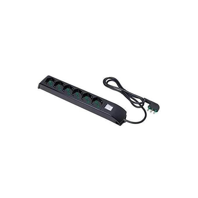 Fanton FME410201 Fido Multipresa 6 Prese Bipasso 2P+T 16A Interruttore Luminoso Cavo 1,5 m Spina S17 3500 W colore Nero