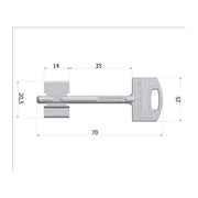 CHIAVE GREZZA SECURMAP14 GAMBO 35MM SECUREMME- 10,0 pz