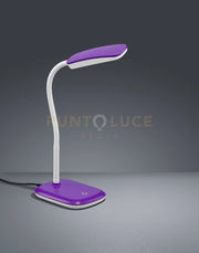 BOA LAMPADA DA STUDIO LED FLESSIBILE TOUCH DIMMER COLORE VIOLA H. 36CM 3,5W · 1x 350lm, 3000K