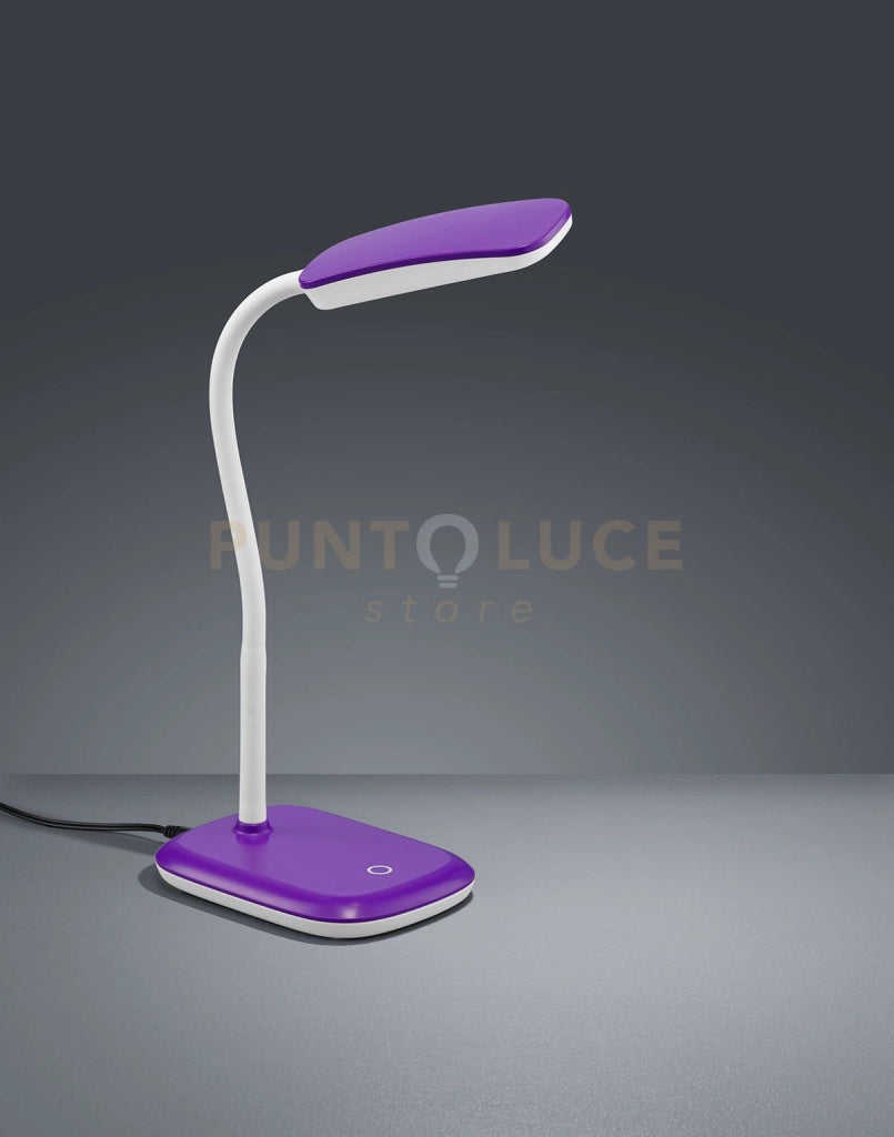 BOA LAMPADA DA STUDIO LED FLESSIBILE TOUCH DIMMER COLORE VIOLA H. 36CM 3,5W · 1x 350lm, 3000K