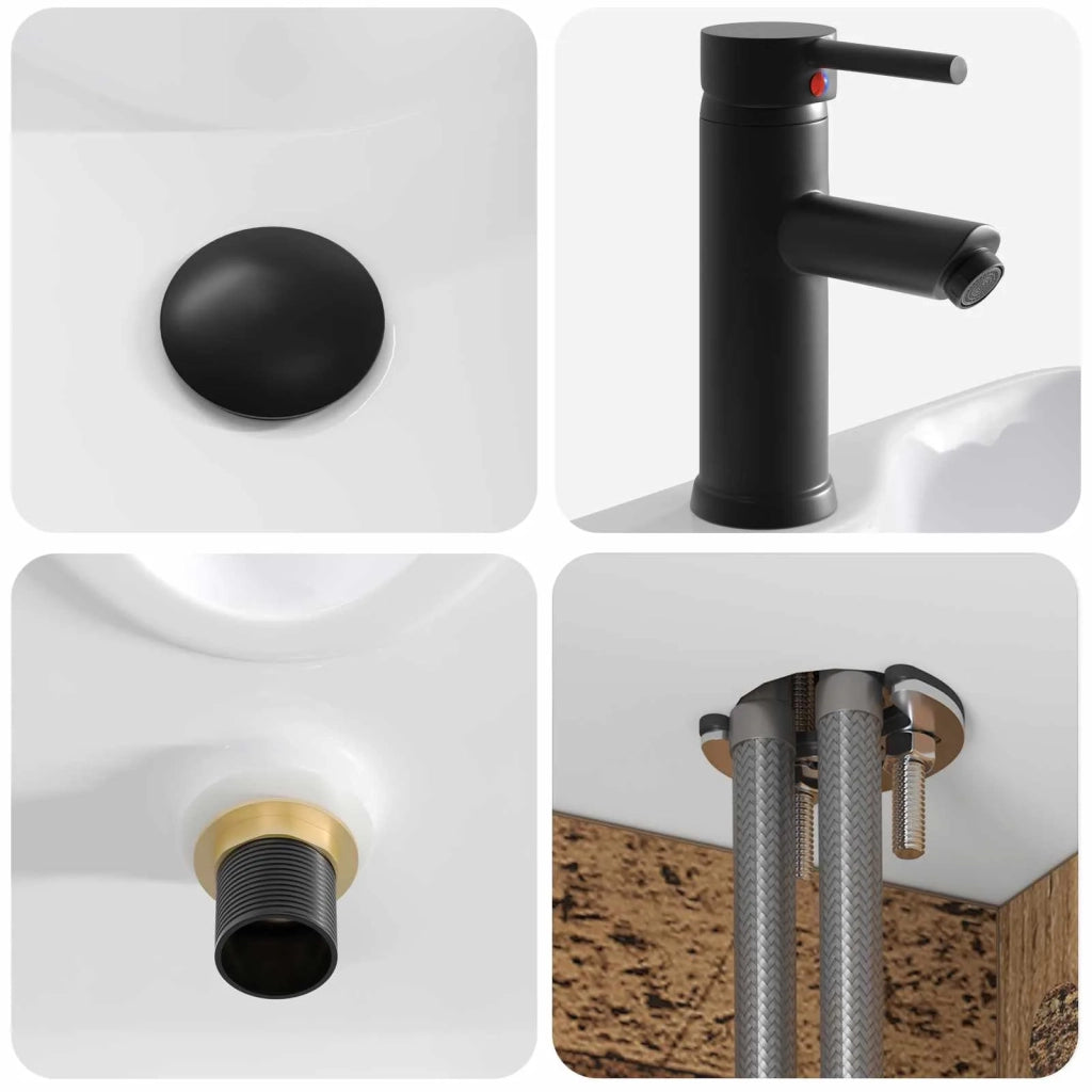 Mobile lavabo da parete Legno antico 49 x 41 x 63 cm 890590