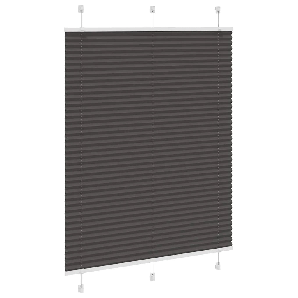 Tenda Plissettata Nera 110x150 cm Larghezza Tessuto 109,4 cm